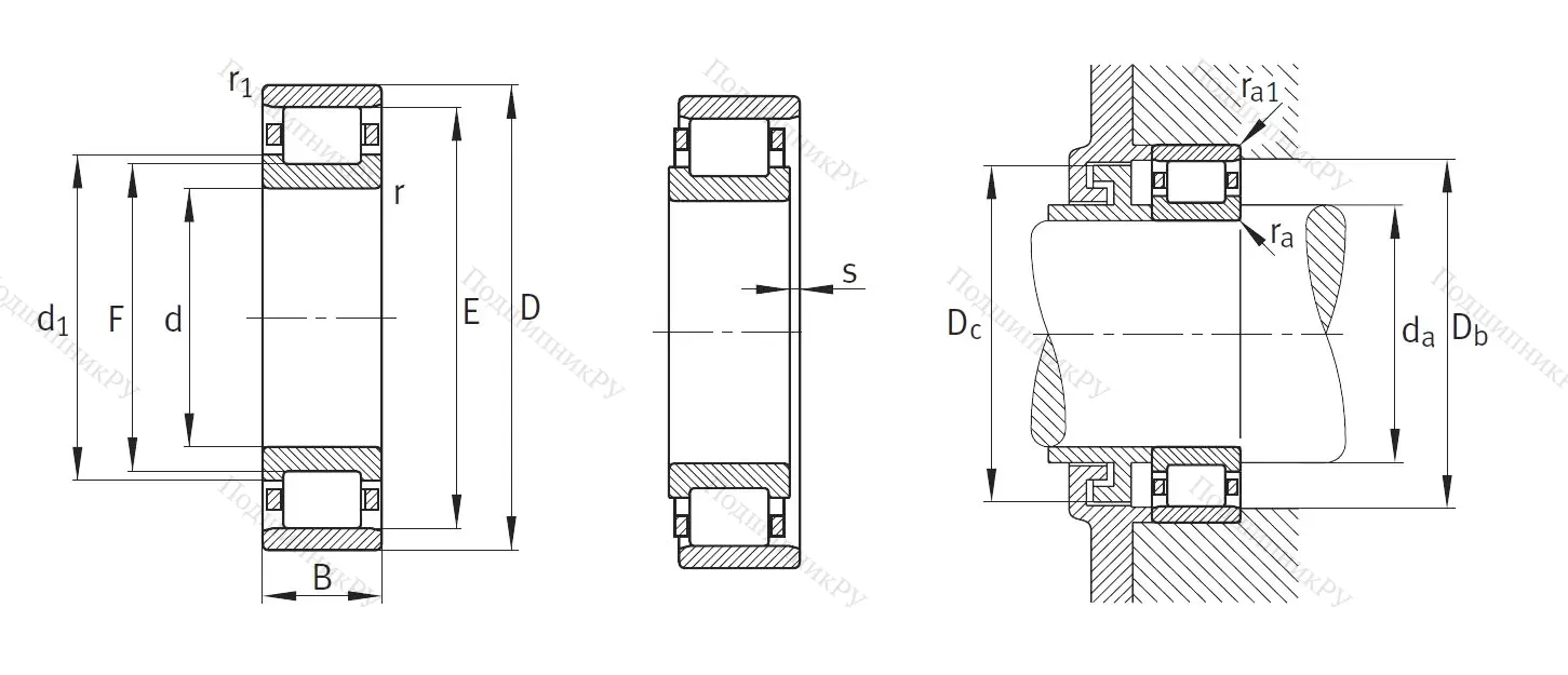 Роликовый цилиндрический подшипник