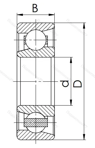 Радиально-упорный шариковый подшипник 46124 Л (7024 ACM) в Балашихе