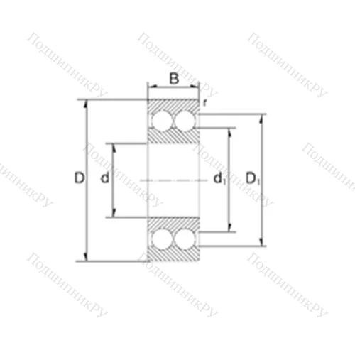 Подшипник шариковый радиально-упорный 3204