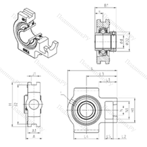 Подшипниковый узел шариковый радиальный EXT 314