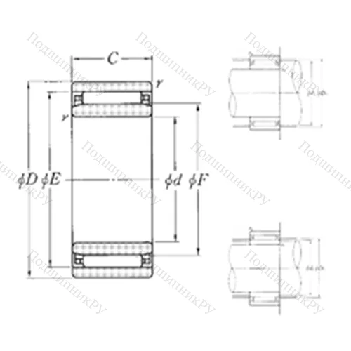 Подшипник игольчатый радиальный NAO-60?90?30 от производителя  NTN Подшипник игольчатый радиальный NAO-60?90?30 от производителя  NTN