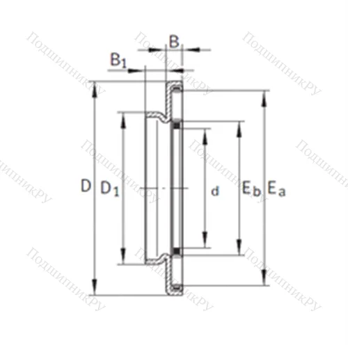 Подшипник игольчатый упорный AXW 12