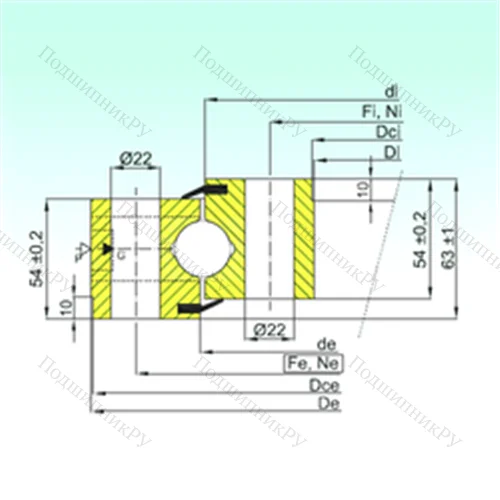 Подшипник шариковый опорно-поворотный NB 1.25.1155.201-2PPN