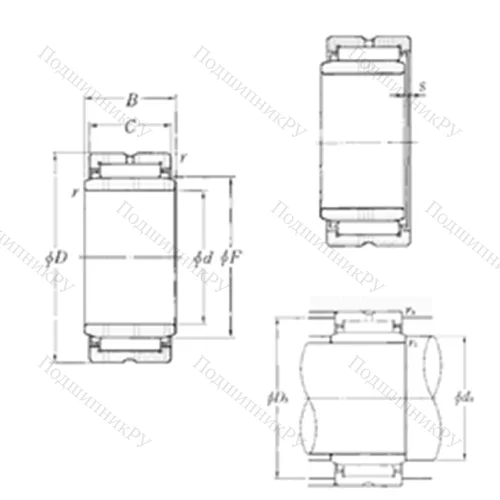 Подшипник игольчатый радиальный MR 8010432+MI-648032