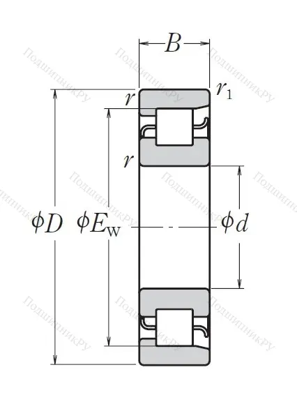 Цилиндрический роликовый подшипник NF 306 W в Балашихе
