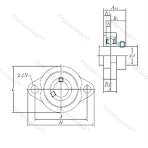 Подшипниковый узел шариковый радиальный ALF 204