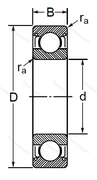 Шариковый однорядный подшипник 80103 (6003 ZZ) в Балашихе