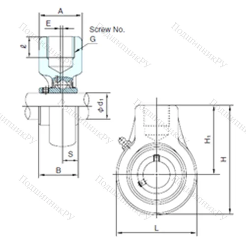 Подшипниковый узел шариковый радиальный UCECH 205