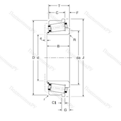 Подшипник роликовый радиально-упорный 123076X/123120XC