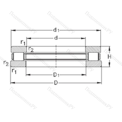 Подшипник роликовый упорный 81238-MB