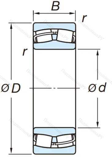 Сферический роликовый подшипник 22222 RZW 33