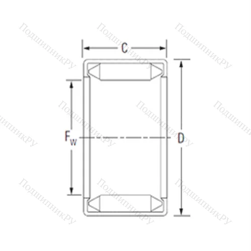 Подшипник игольчатый радиальный BM 2026 от производителя  KOYO