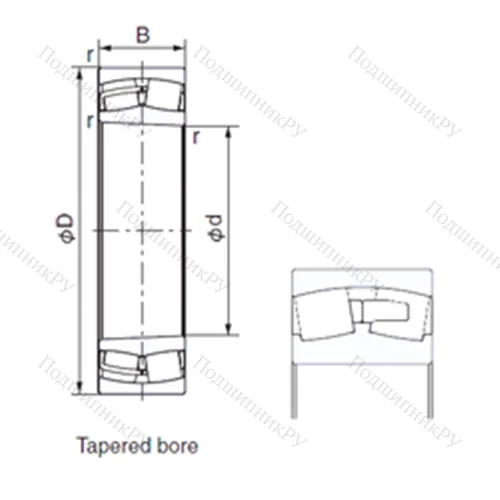 Подшипник роликовый радиальный 240/530EK 30 от производителя  NACHI
