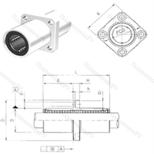 Подшипник шариковый линейный LMKM 16 от производителя  Samick