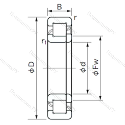 Подшипник роликовый радиальный NUP 238