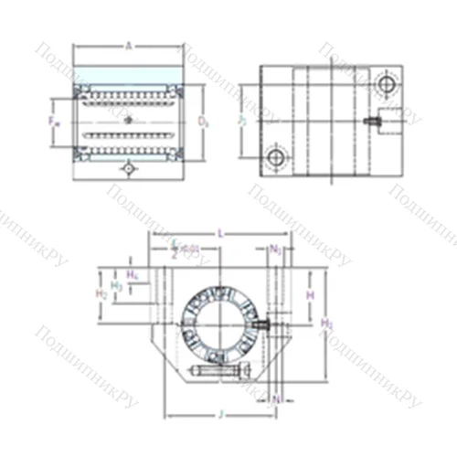 Подшипник шариковый линейный LUNE 12 от производителя  SKF
