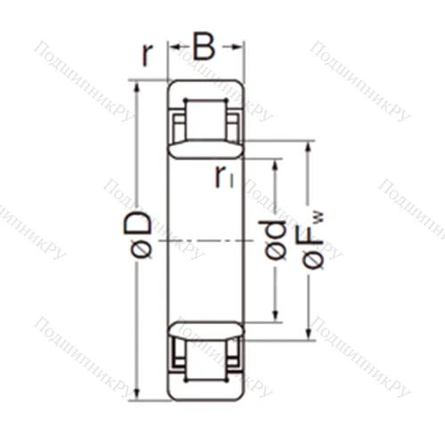 Подшипник роликовый радиальный NU 2205EG