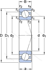 Подшипник 7009 ACDTP/HCP 4B