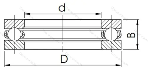 Упорный шариковый подшипник 8318 (51318) в Балашихе