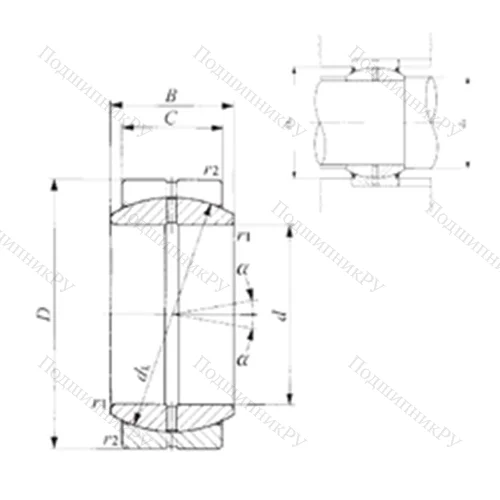 Подшипник скольжения сферический GE 40ES