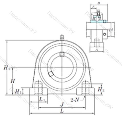 Подшипниковый узел шариковый радиальный UCSPA 204H 1S 6