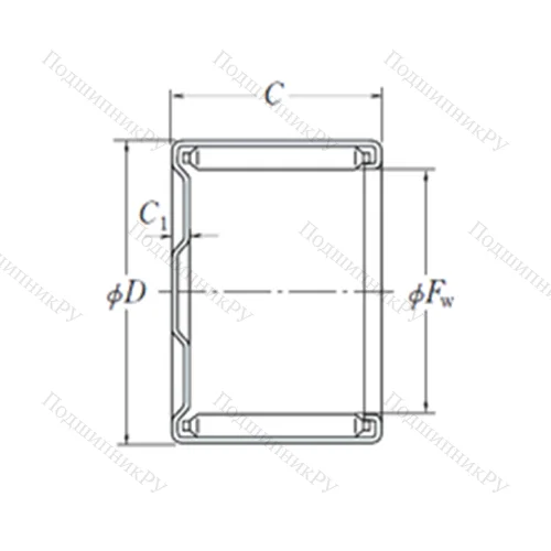 Подшипник игольчатый радиальный MF-1812