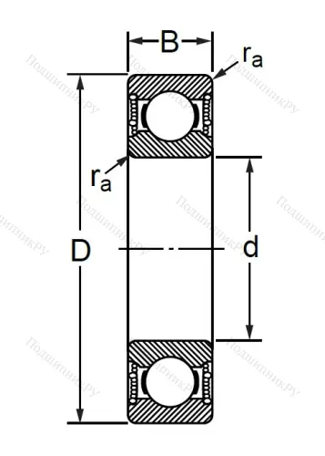 Шариковый однорядный подшипник 76-180211 (6211 2RSC 3) в Балашихе