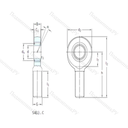 Подшипник скольжения сферический SA 6C