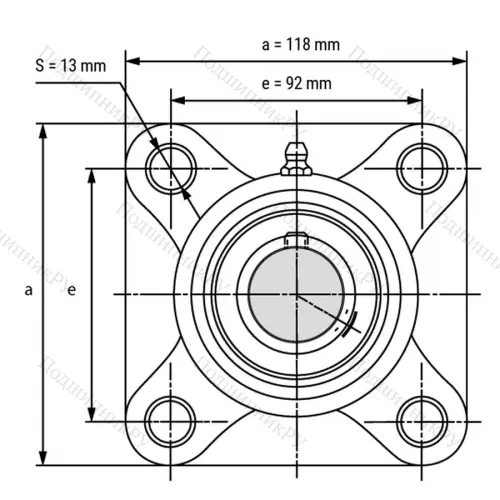 Подшипниковый узел SS-UCFPL 207-W - Вал: 35 мм от производителя  LPZ
