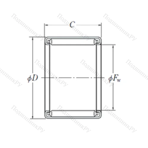 Подшипник игольчатый радиальный F-4020
