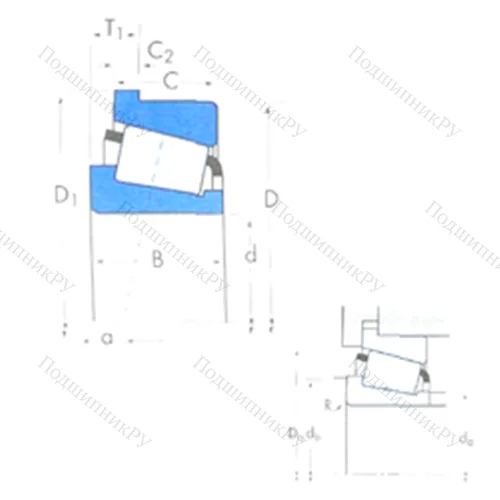 Подшипник роликовый радиально-упорный 28584/28521B от производителя  TIMKEN