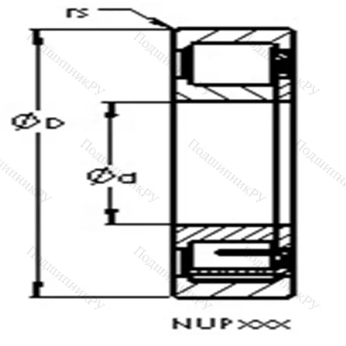 Подшипники роликовые радиальные с цилиндрическими роликами NUP 2214 E от производителя  AST