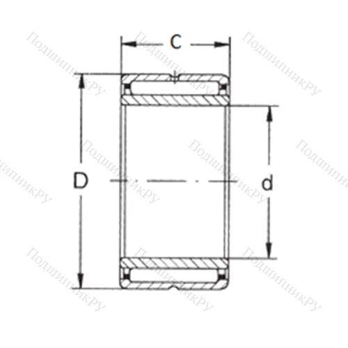 Подшипник игольчатый радиальный NKI 38/20 от производителя  FBJ Подшипник игольчатый радиальный NKI 38/20 от производителя  FBJ