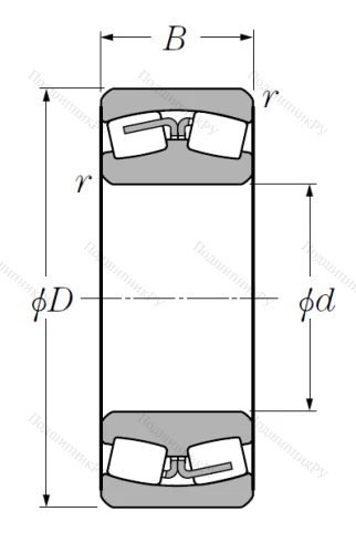 Сферический роликовый подшипник 21320 L 1D 1 от производителя  NTN