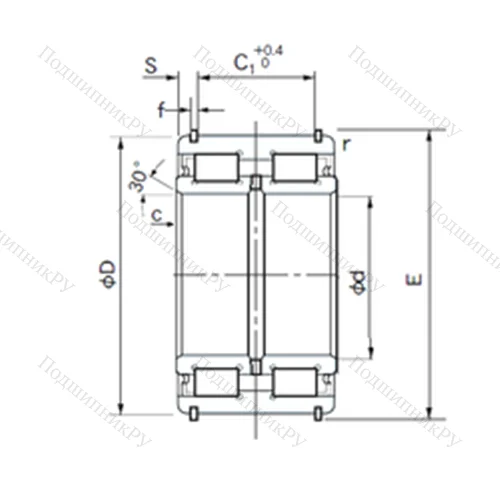 Подшипник роликовый радиальный E 5052NRNT
