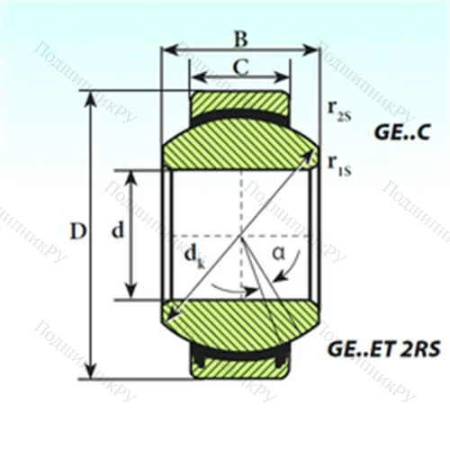 Подшипник скольжения сферический GE 4 C