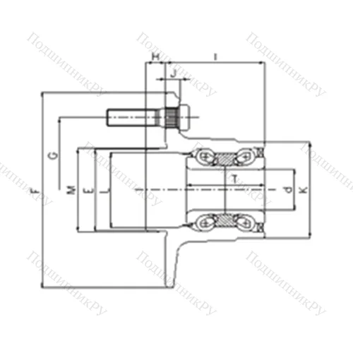 Подшипник шариковый радиально-упорный IJ 112001 от производителя  ILJIN