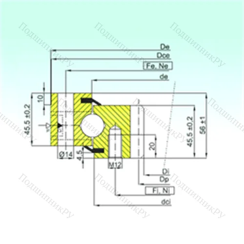 Подшипник шариковый опорно-поворотный ZB 1.20.0944.201-2SPTN