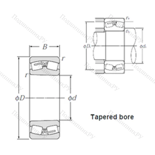 Подшипник роликовый радиальный самоцентрирующийся 232/710BK от производителя  NTN Подшипник роликовый радиальный самоцентрирующийся 232/710BK от производителя  NTN
