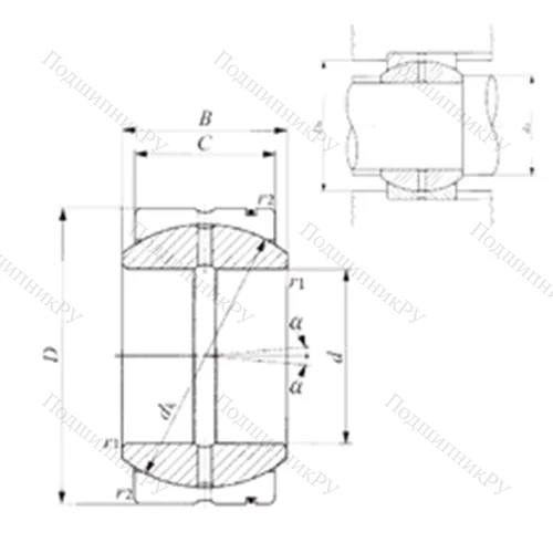 Подшипник скольжения сферический SB 305027