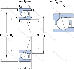 Подшипник 71918 ACE/HCP 4AH 1