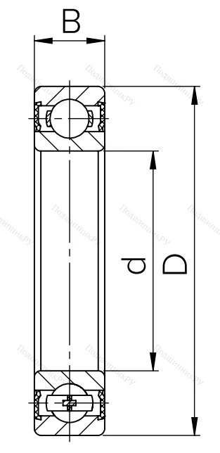 Шариковый однорядный подшипник 180609 T (62309 2RST) в Балашихе