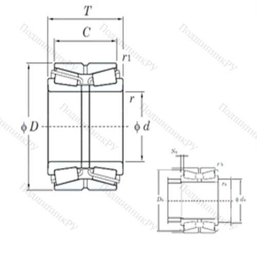 Подшипник роликовый радиально-упорный 46244 от производителя  KOYO Подшипник роликовый радиально-упорный 46244 от производителя  KOYO