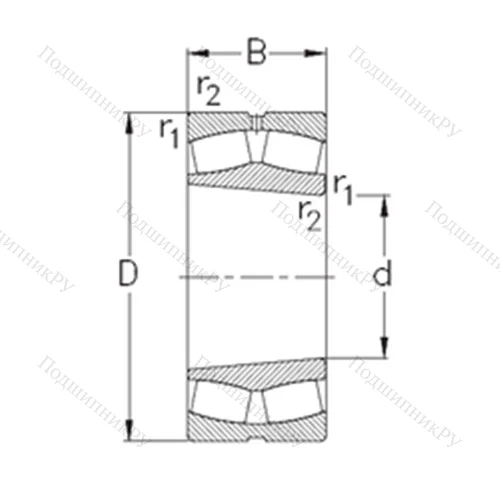 Подшипник роликовый радиальный самоцентрирующийся 23096-K-MB-W 33