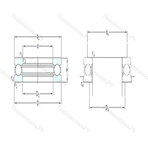 Подшипник шариковый упорный 51202 от производителя  SKF