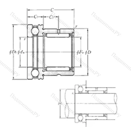 Подшипник комбинированный NKX 15T 2