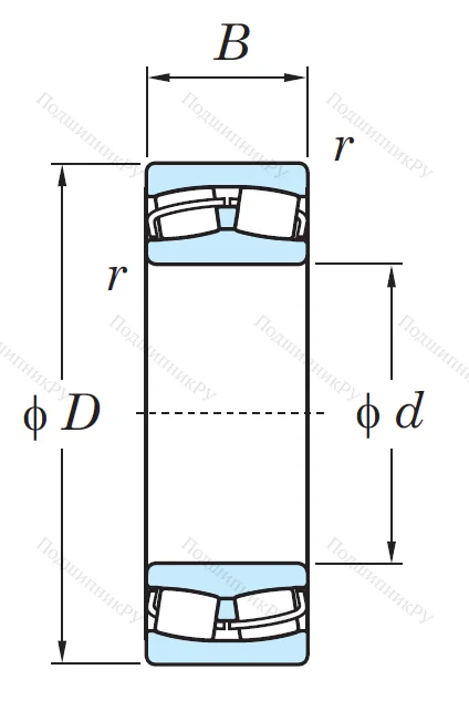 Сферический роликовый подшипник 22212 RZW 33