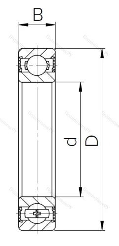 Шариковый однорядный подшипник 180317 (6317 2RS) в Балашихе