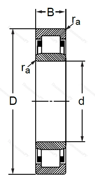 Цилиндрический роликовый подшипник 32320 Л (NU 320 M) в Балашихе