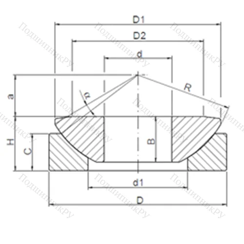Подшипник скольжения сферический GW 045 от производителя  CX